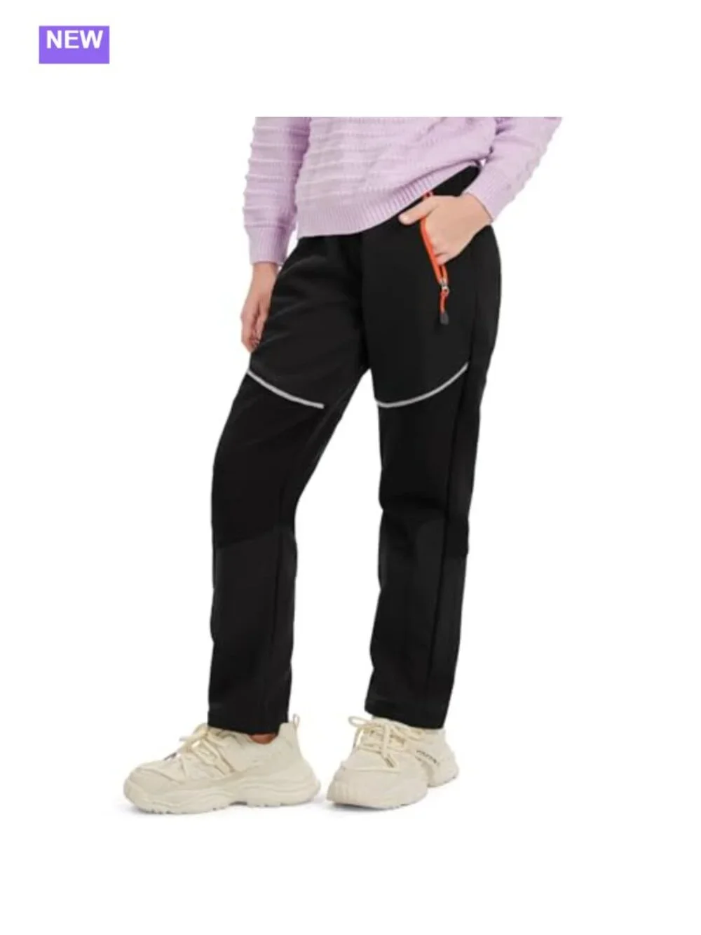 Kids Waterproof Insulated Fleece Lined Snow Pants Adjustable Waist Ski Hiking